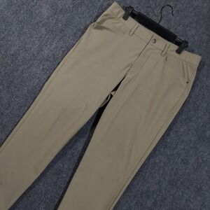 CRZ YOGA Pants Mens 34x30 Beige Stretch Chino Lightweight Golf Travel Casual